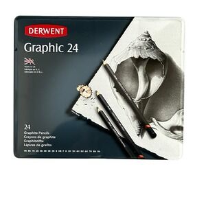 Derwent 24 Graphic Pencils Sketching Art ‎ Graphite NEW